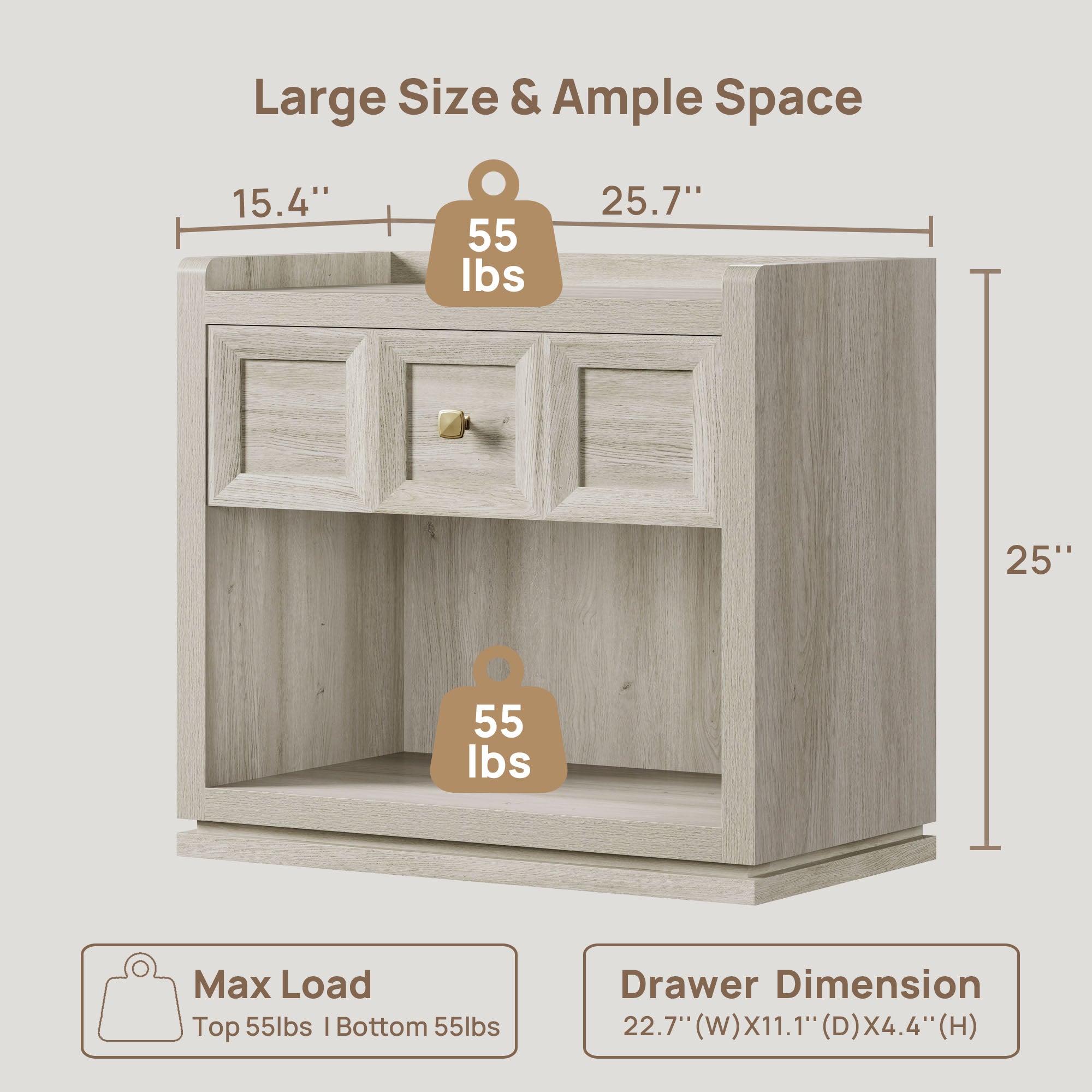 Helio White 7-Drawer Dresser and Nightstands Set