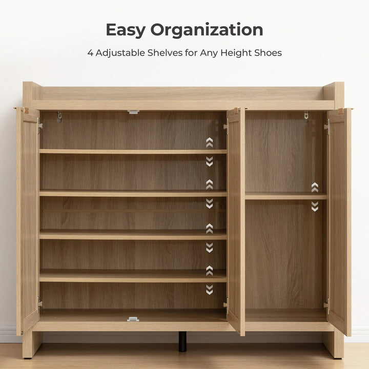 Savanna Tall Shoe Cabinet,30 Pairs Shoes