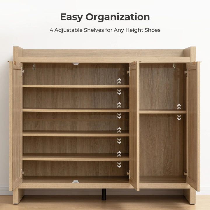 Savanna Tall Shoe Cabinet,30 Pairs Shoes