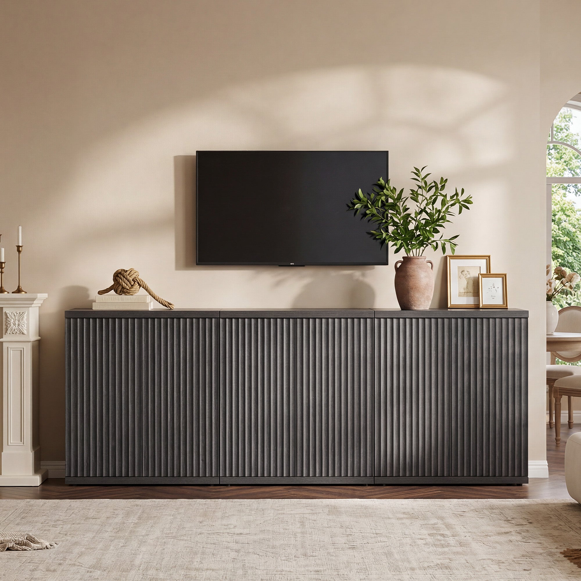 Stria Sideboard Cabinet, Living Room Storage