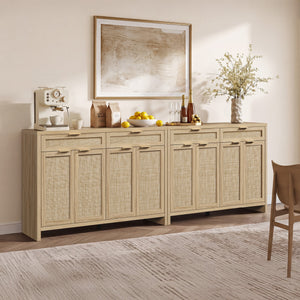 Savanna 59Inch-Wide Buffet Cabinet, Large Storage, Set of 2