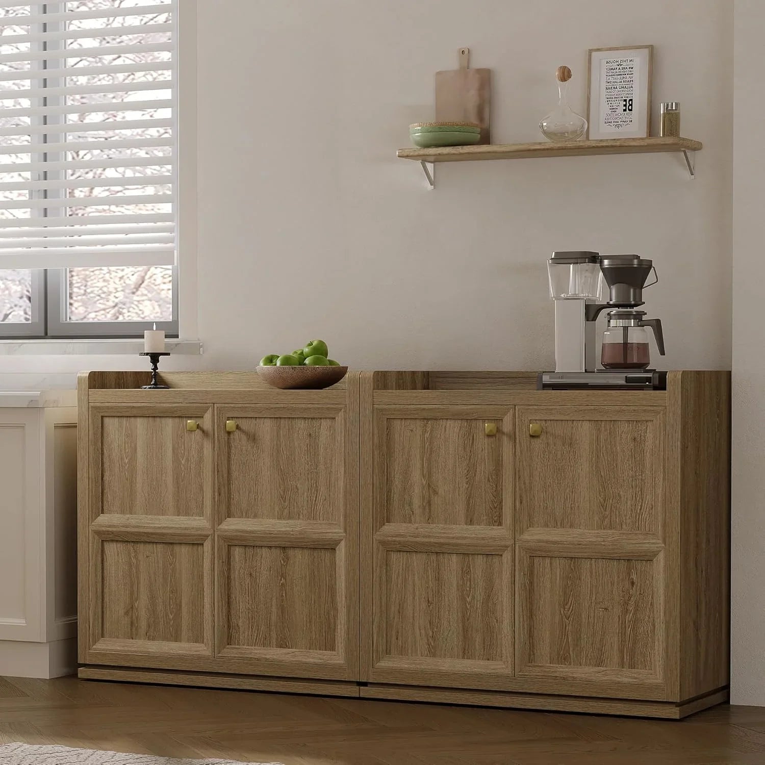 Helio White Sideboards with Doors