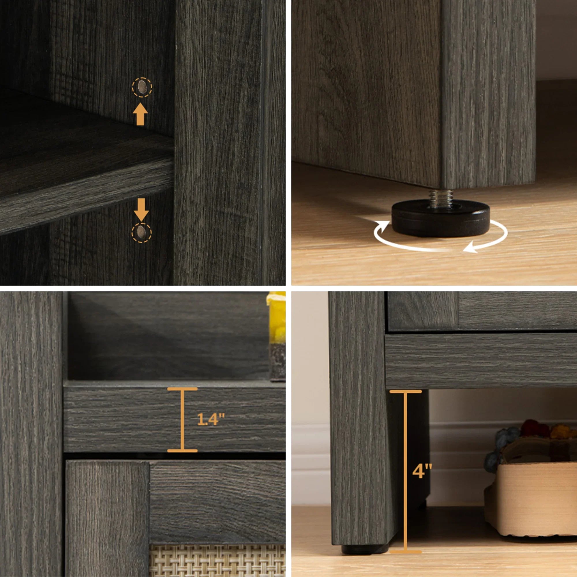 Savanna Console Tables with Shelves