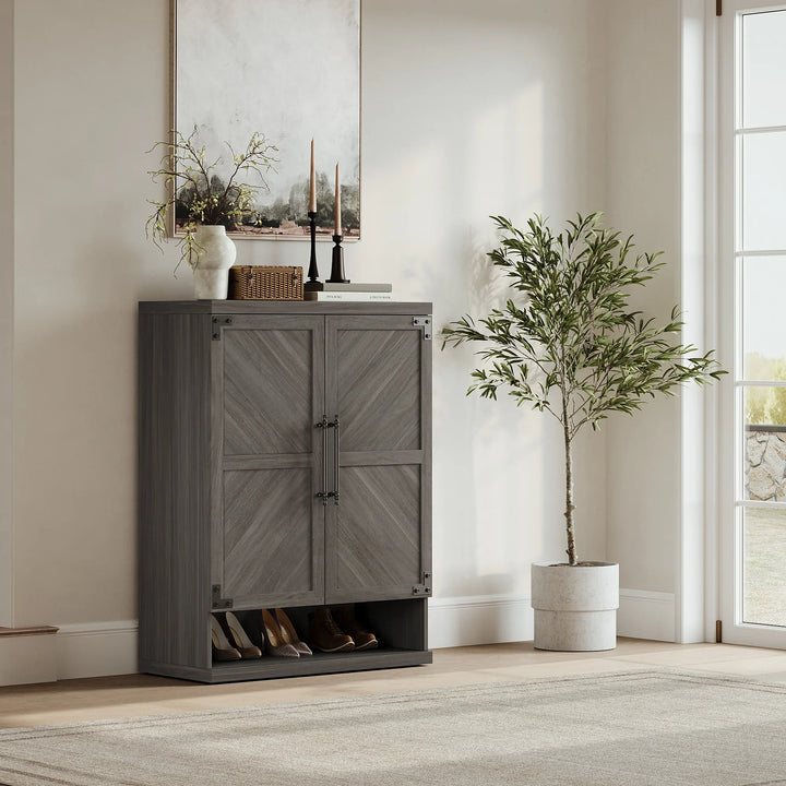 Willow Shoe Cabinet with 2 Doors for Entryway