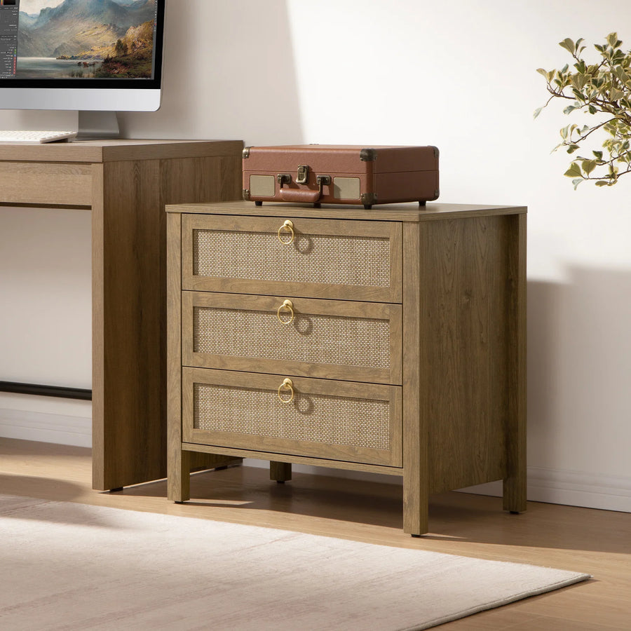 Terra Nightstand, 3 Drawers, Nightstand with Drawer Storage | Sicotas ...