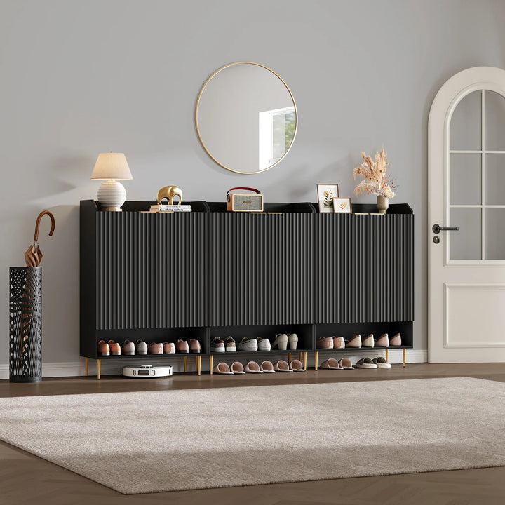 Opus Shoe Cabinet with 2 Doors, Set of 3