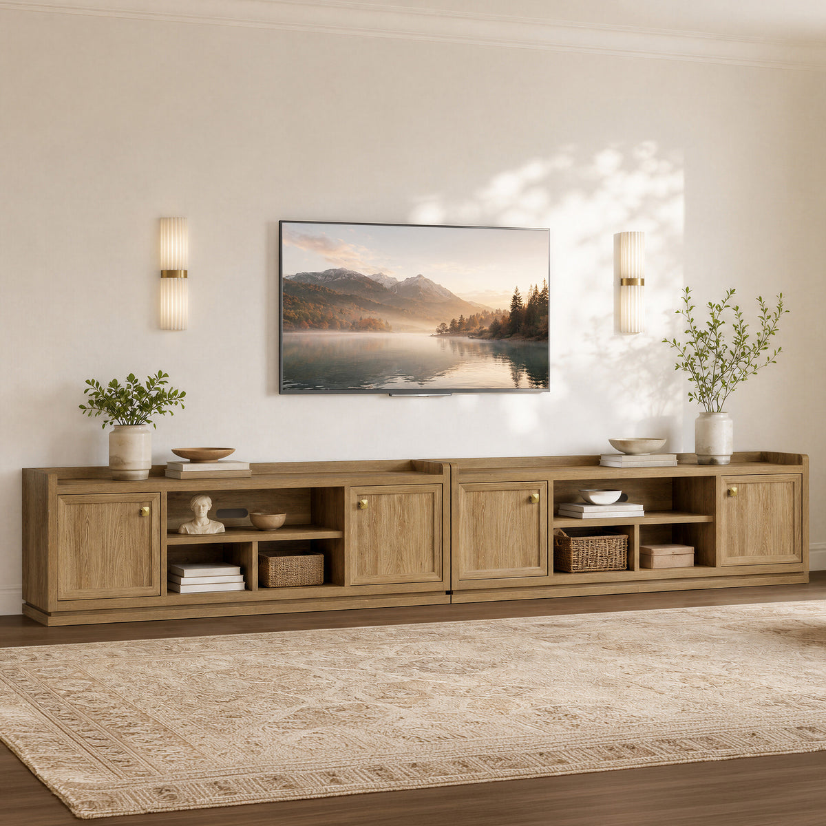 Helio Modern TV Stand with Doors