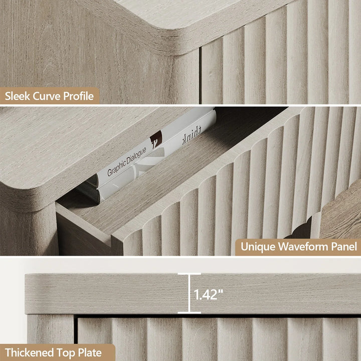 Stria Chest of Drawers and Nightstands Set