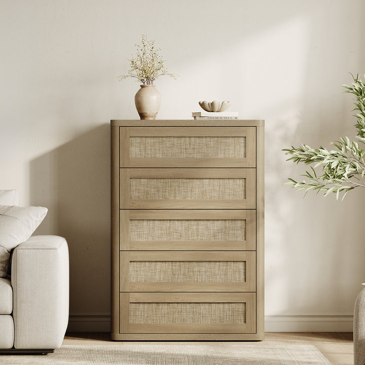 Zura Modern Dresser with 5 Drawers