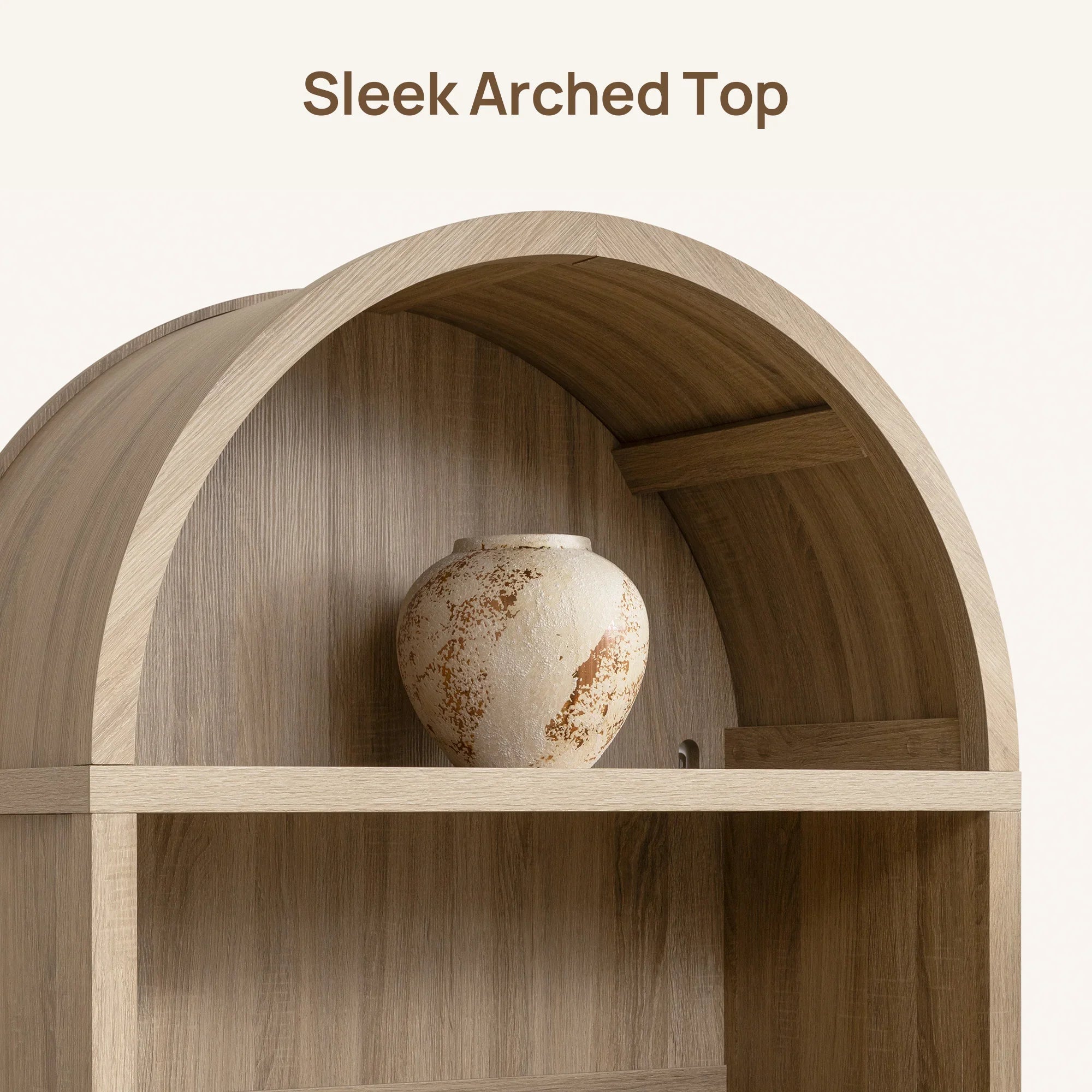 Savanna Arched Bookcase with Doors