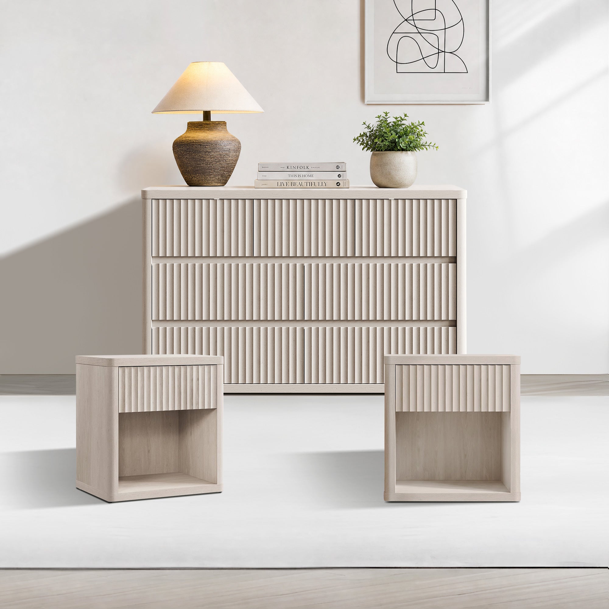 Cas 7-Drawer Dresser and Nightstands Bedroom Set