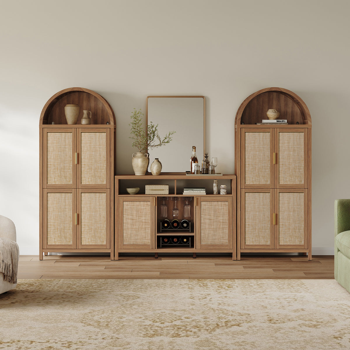 Savanna Bar Cabinet with Glass Holder