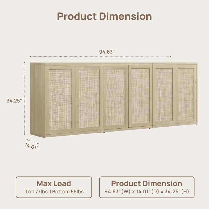 Zura Modular TV Stands Set of 3, Large Storage