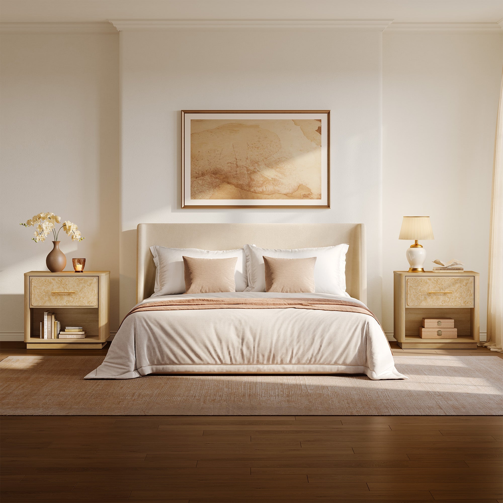 Burluxe Dresser with Drawers and Nightstands Set