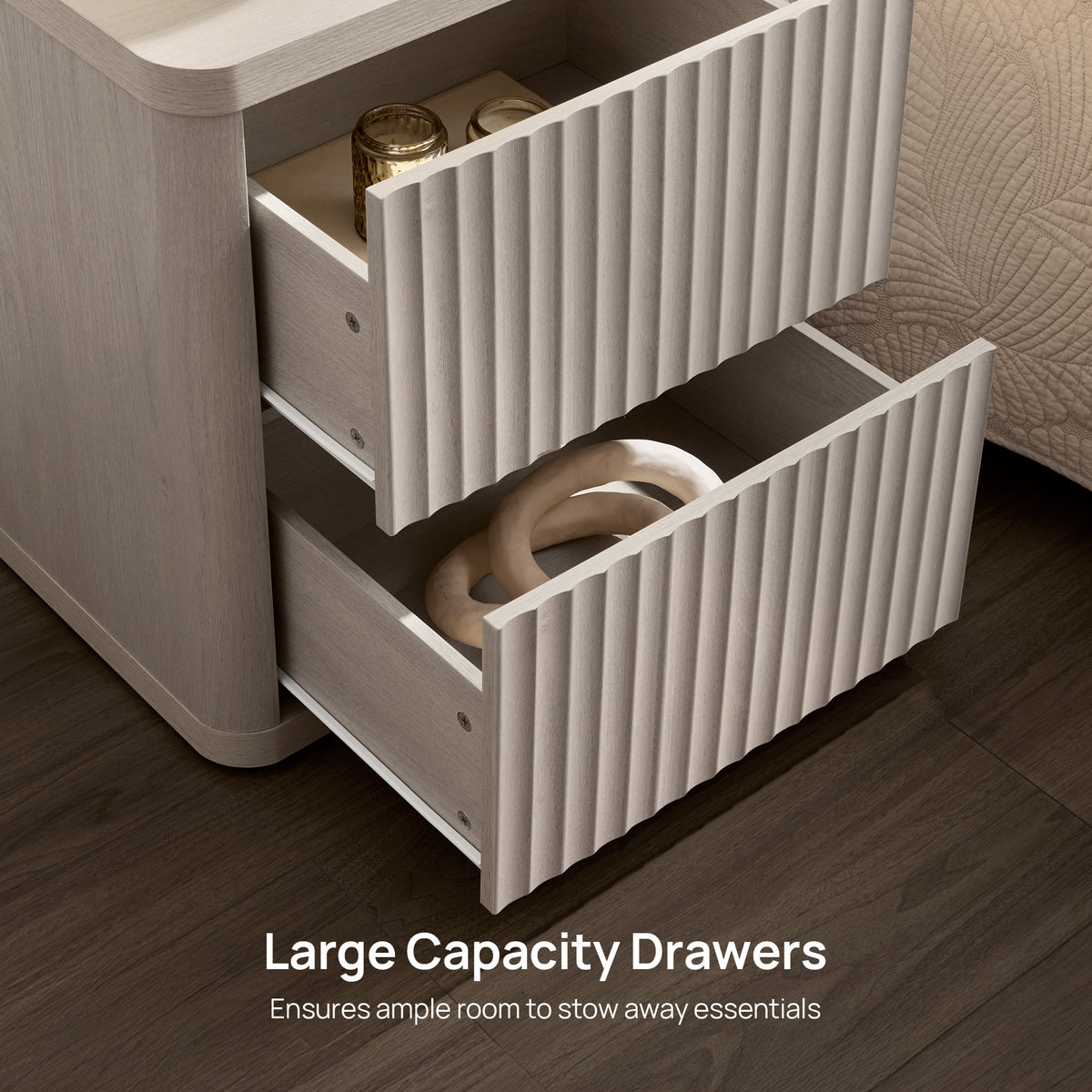 Cas Handleless Dresser and Nightstands Sets