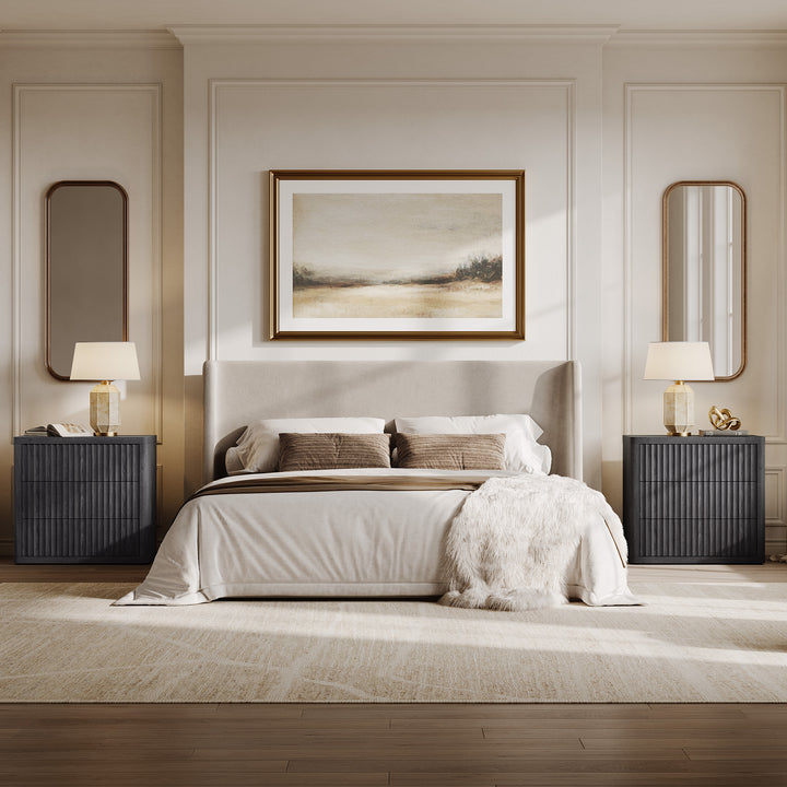 Cas Large-Size Nightstand, 3 Drawers