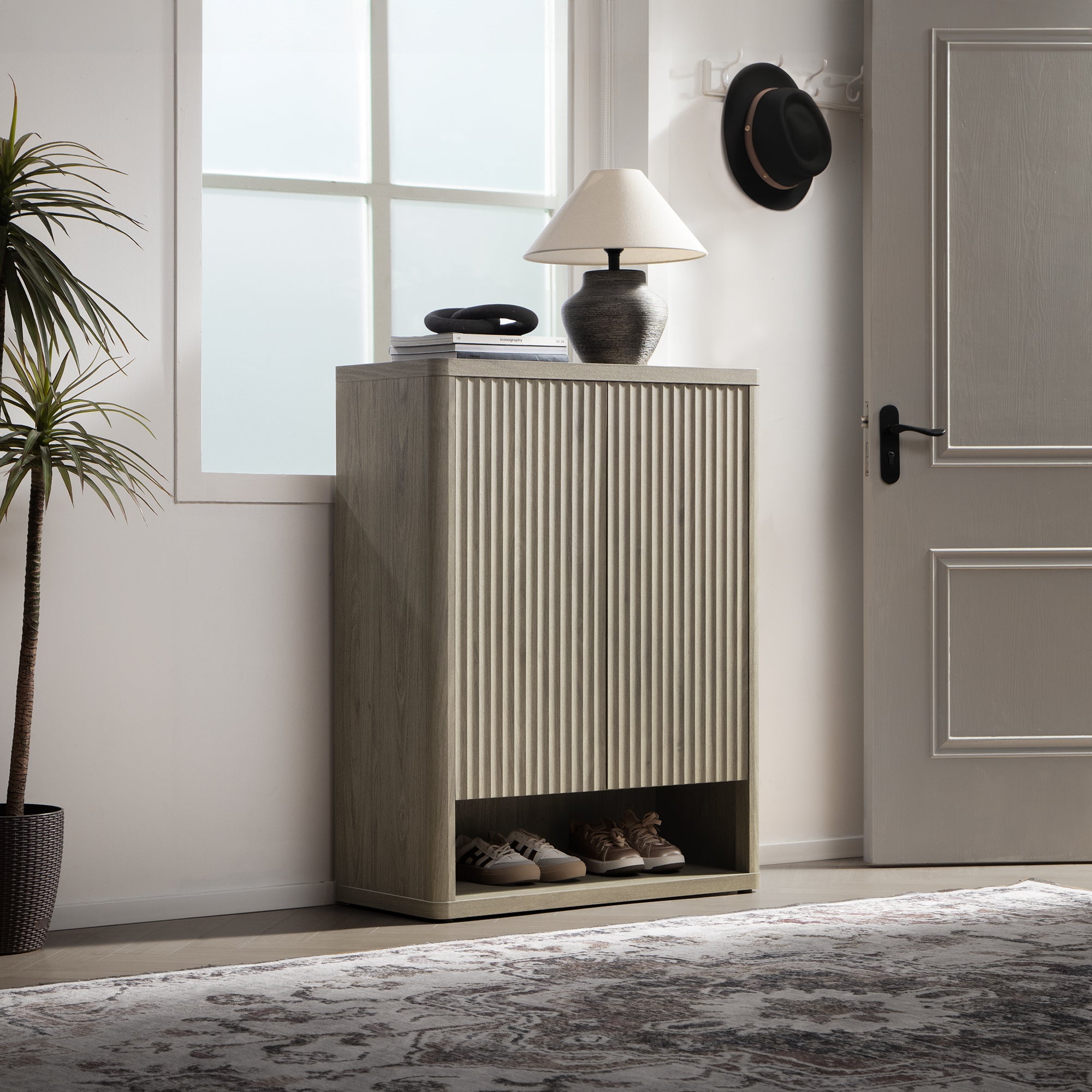 Cas 2-Door Shoe Cabinet, 20 Pairs