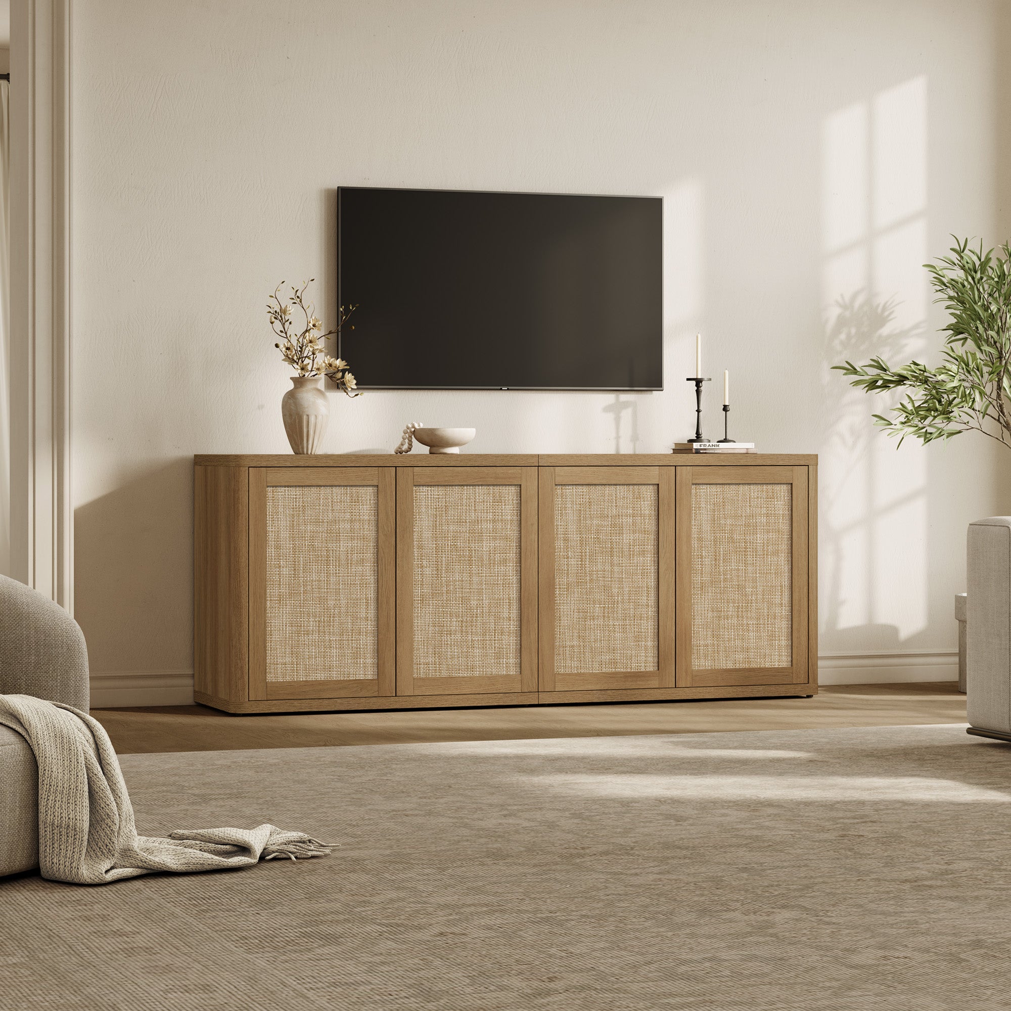 Zura Sectional TV Console, 65 Inches Wide