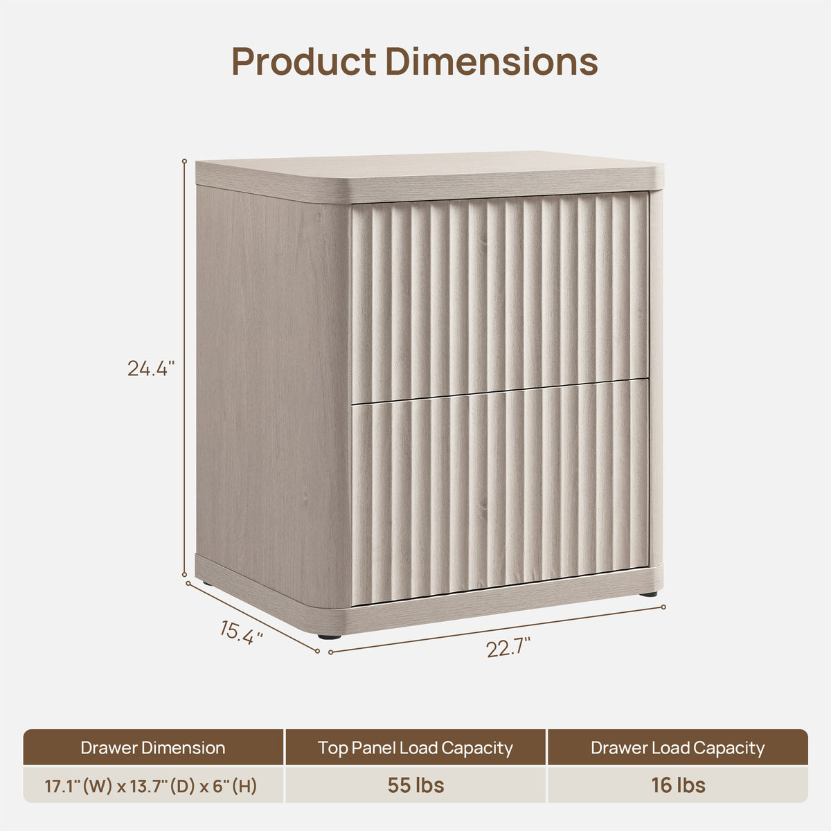 Cas Handleless Dresser and Nightstands Sets