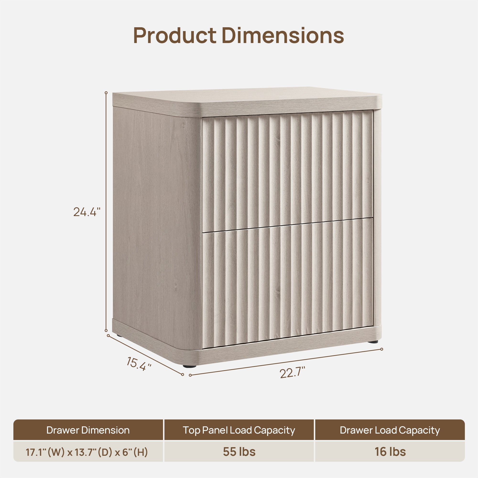 Cas Handleless Dresser and Nightstands Sets