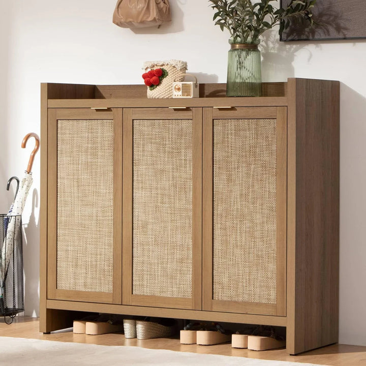 Savanna Black Shoe Cabinet, 30 Pairs Shoes