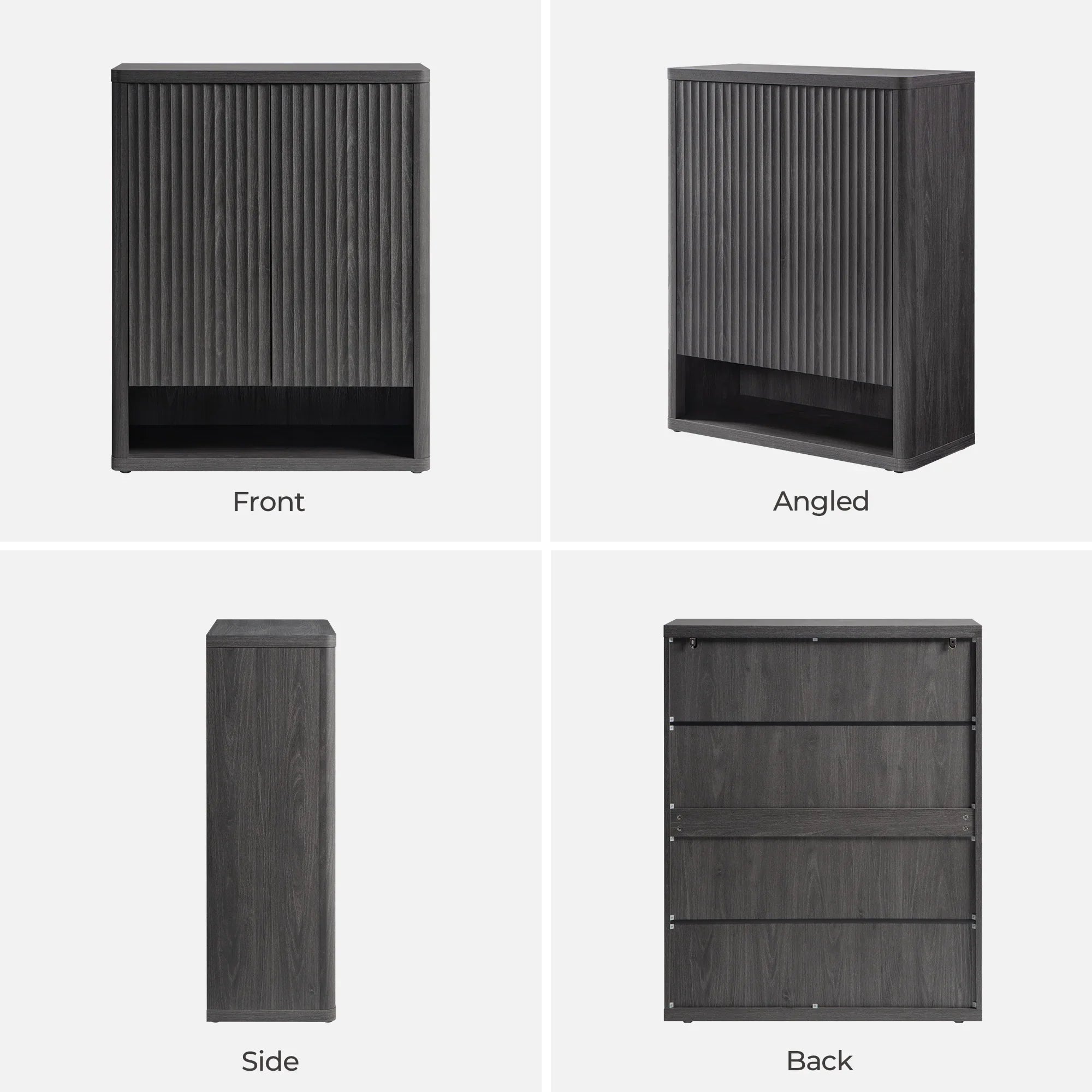 Cas Black Shoe Cabinet Entryway