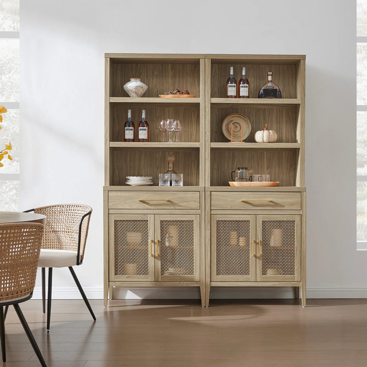 Andy TV Stand with 4 Doors - 1 Piece - Espresso Brown