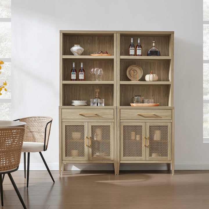 Andy TV Stand with 4 Doors - 1 Piece - Espresso Brown
