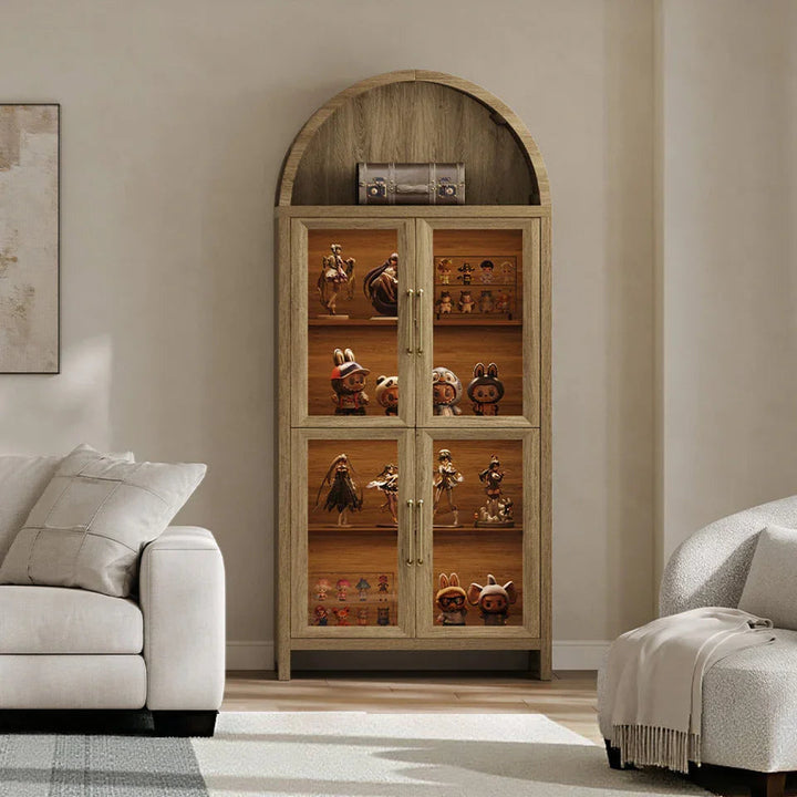 Helio Display Cabinet with Glass Door, Set of 2