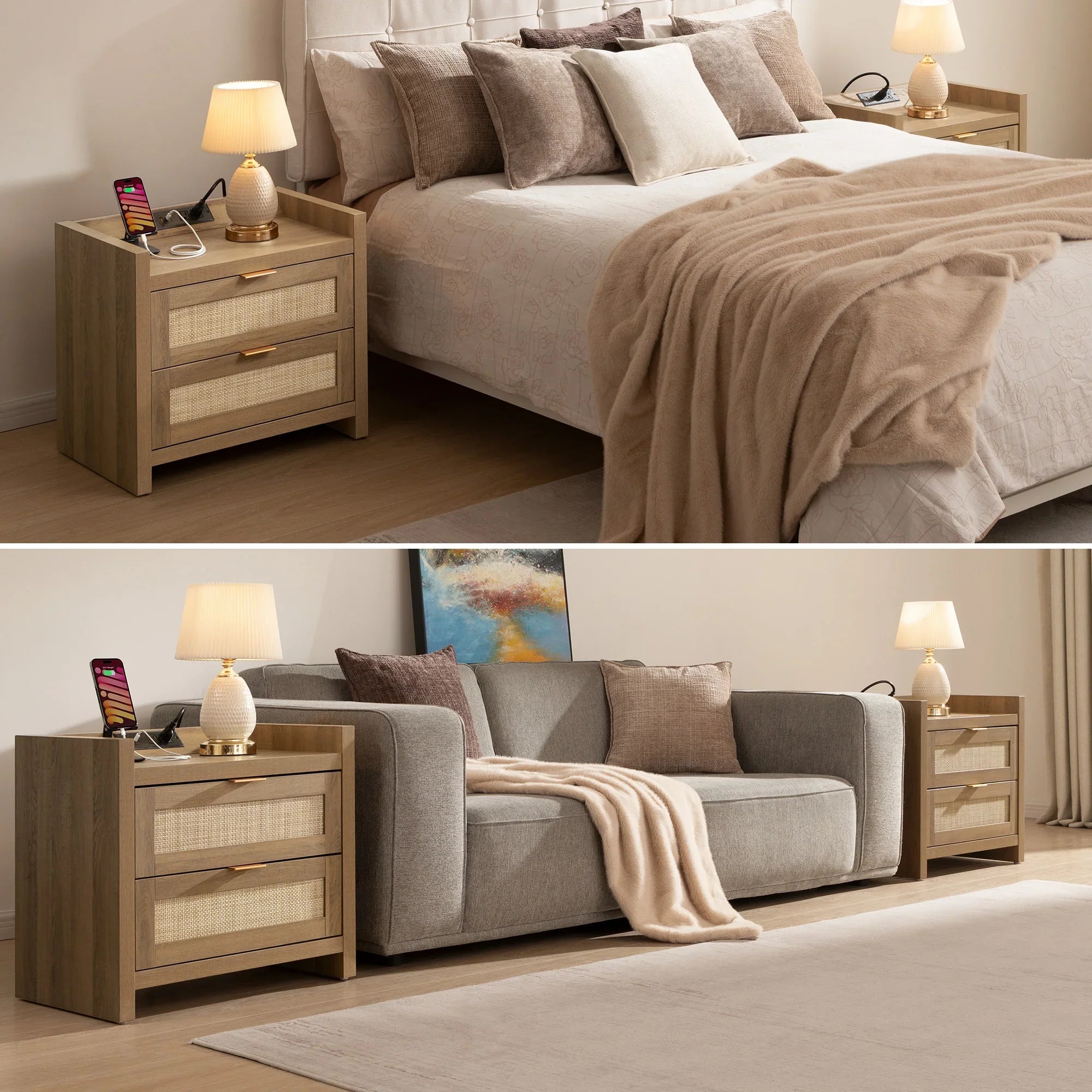 Savanna 6-Drawer Dresser, Wardrobe and 2-Drawer Nightstand Set