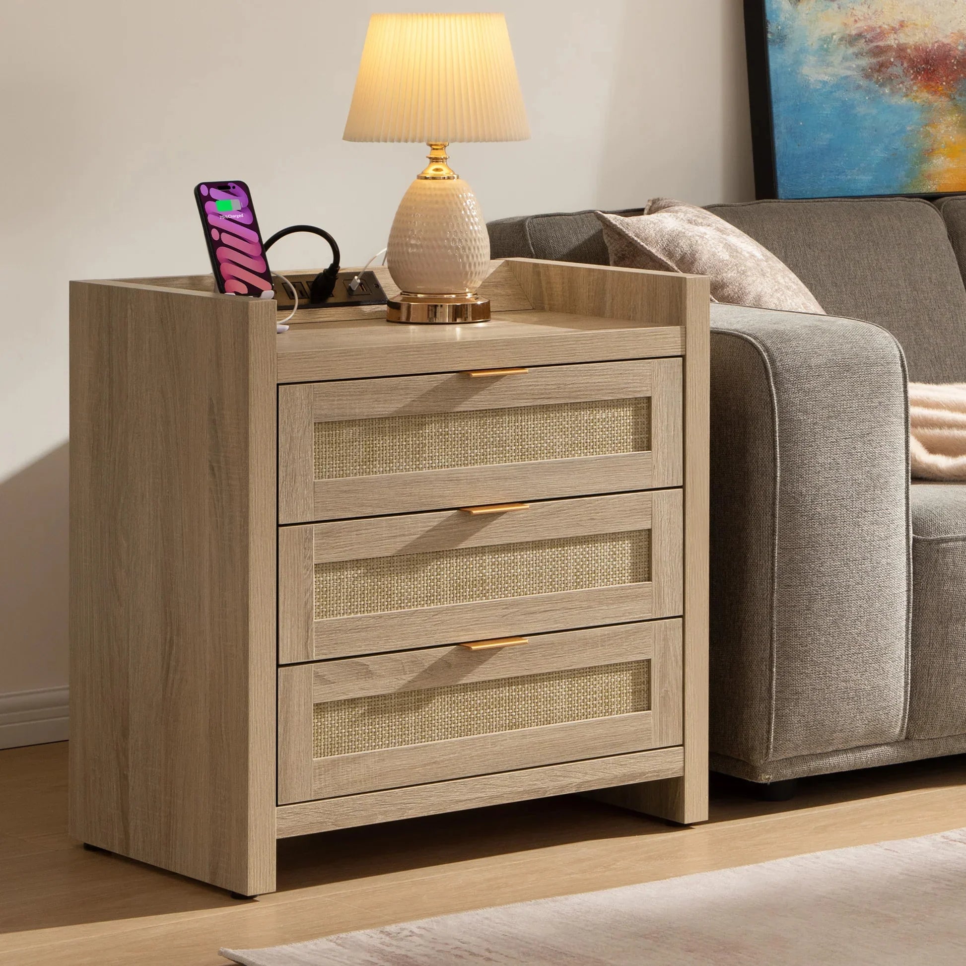 Savanna 3 Drawers Nightstand