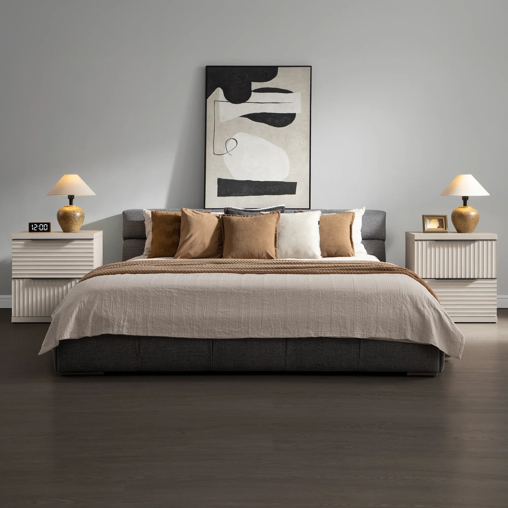 Stria Nightstand with Storage