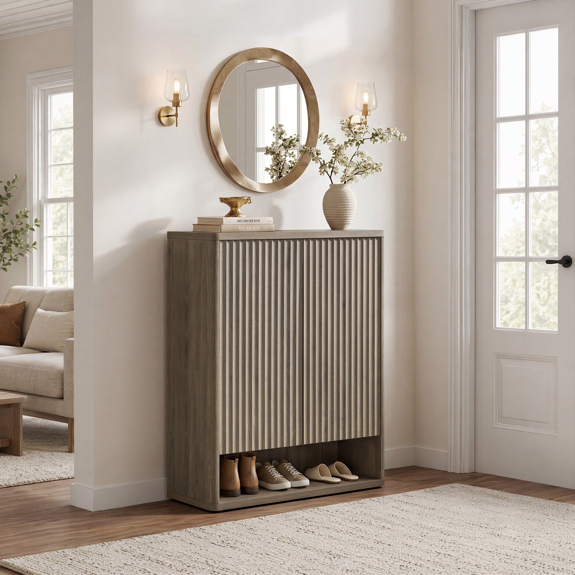 Cas 2-Door Shoe Cabinet, 20 Pairs