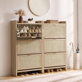 Savanna Flip Shoe Cabinet, 30-Pair Organizer, Set of 2