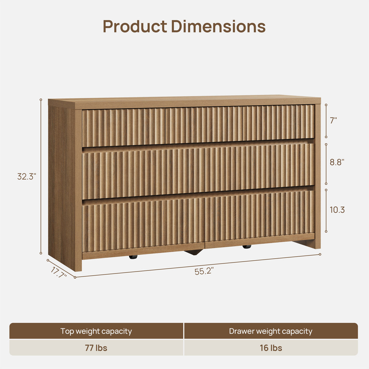 Prelude 7 Drawers Dresser Bedroom Sets