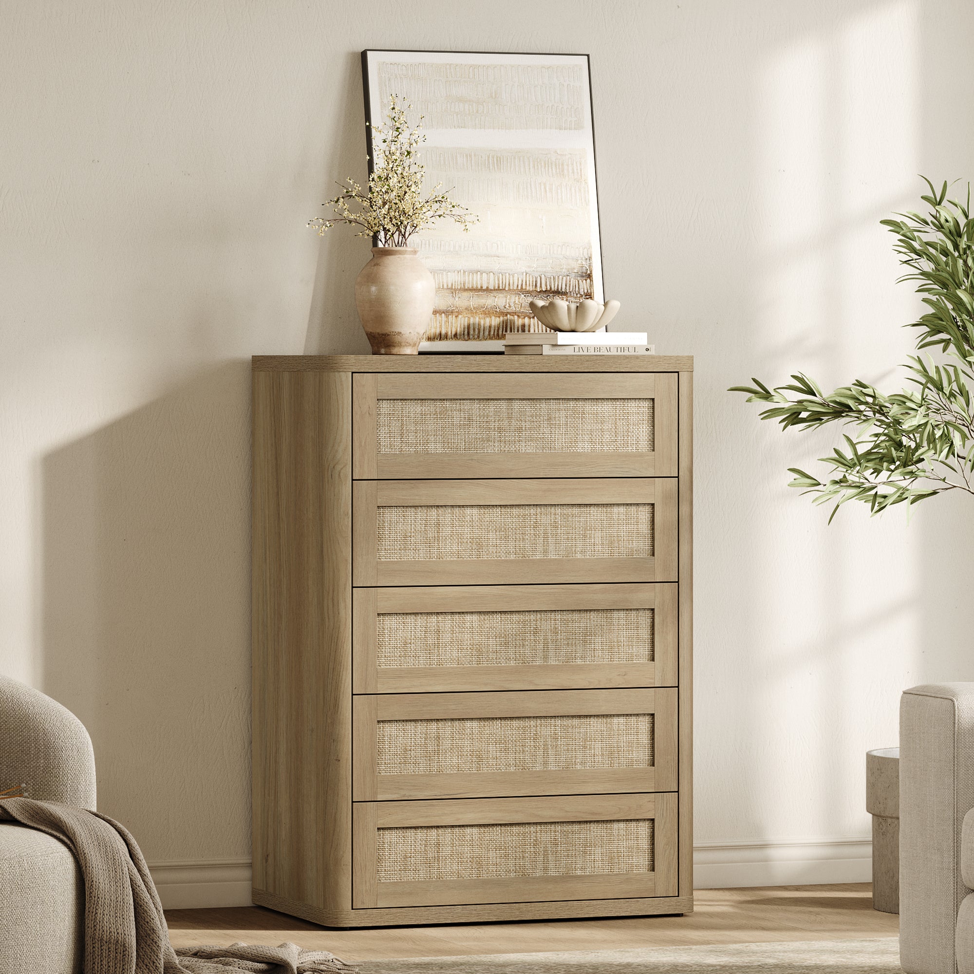 Zura Modern Dresser with 5 Drawers