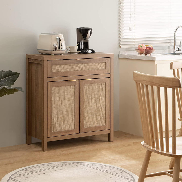 Savanna Black Storage Buffet Cabinet with Drawers