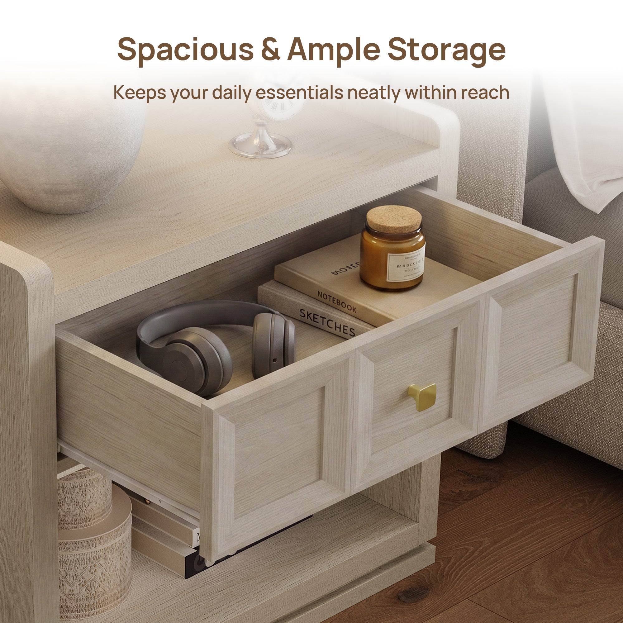 Helio White 7-Drawer Dresser and Nightstands Set
