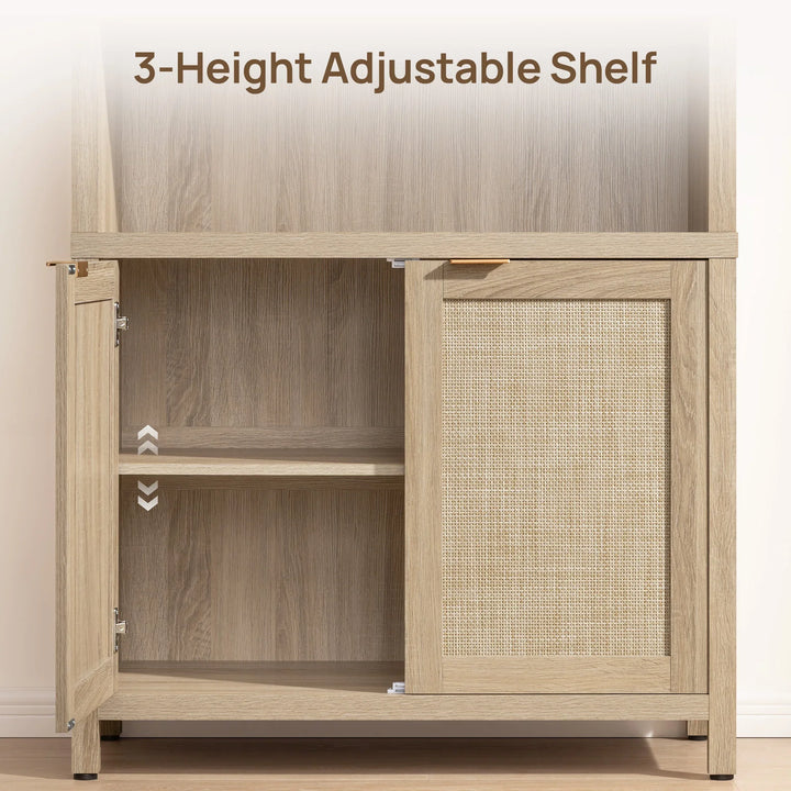 Savanna Arched Bookcase with Doors