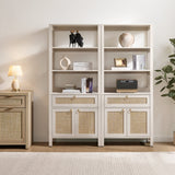 Terra Bookshelf With Drawer and Doors, Set of 2