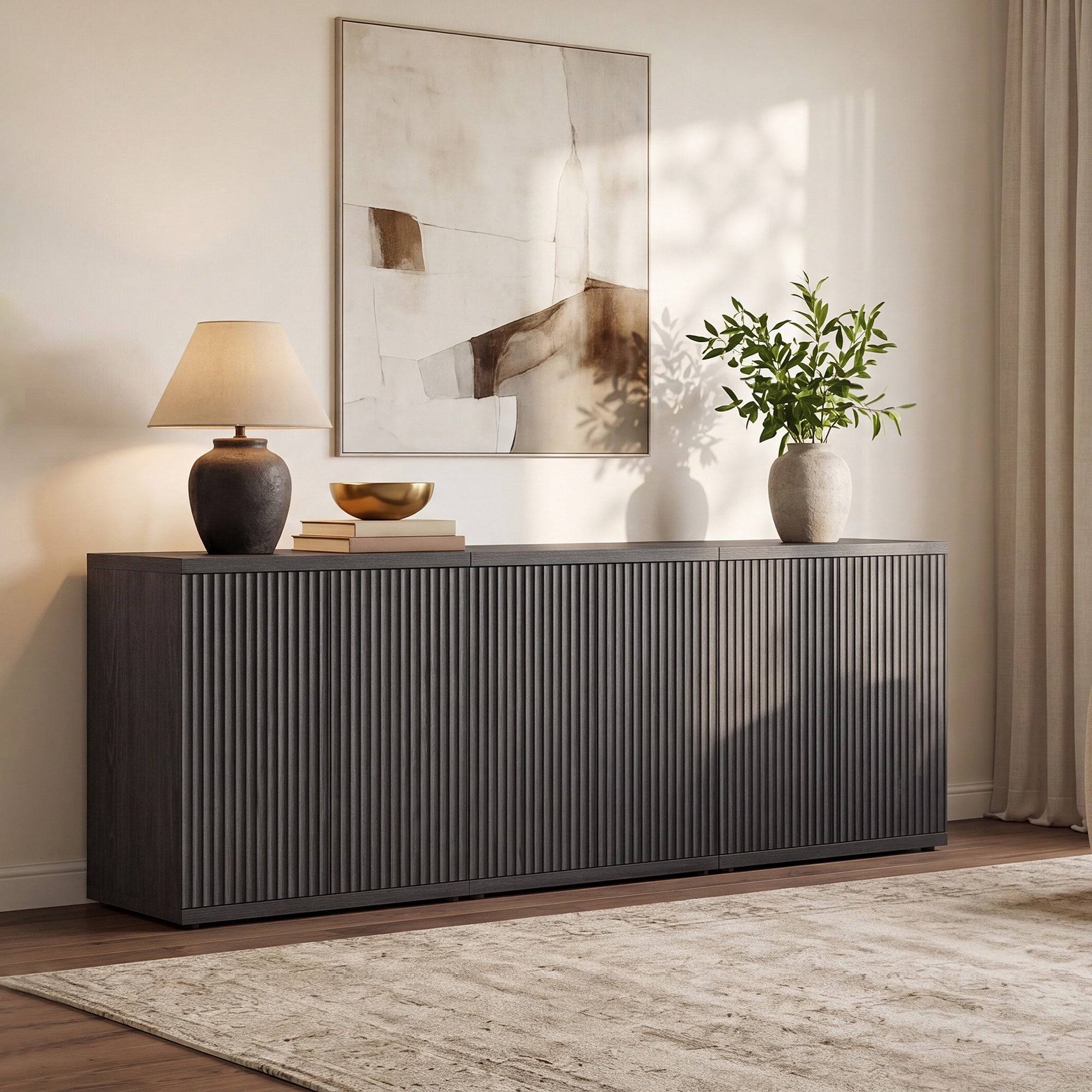 Stria Sideboard Cabinet, Living Room Storage