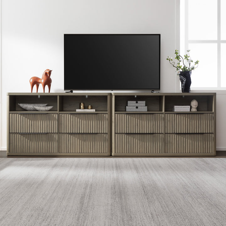 Cas 4 Drawer dresser with Open Shelf