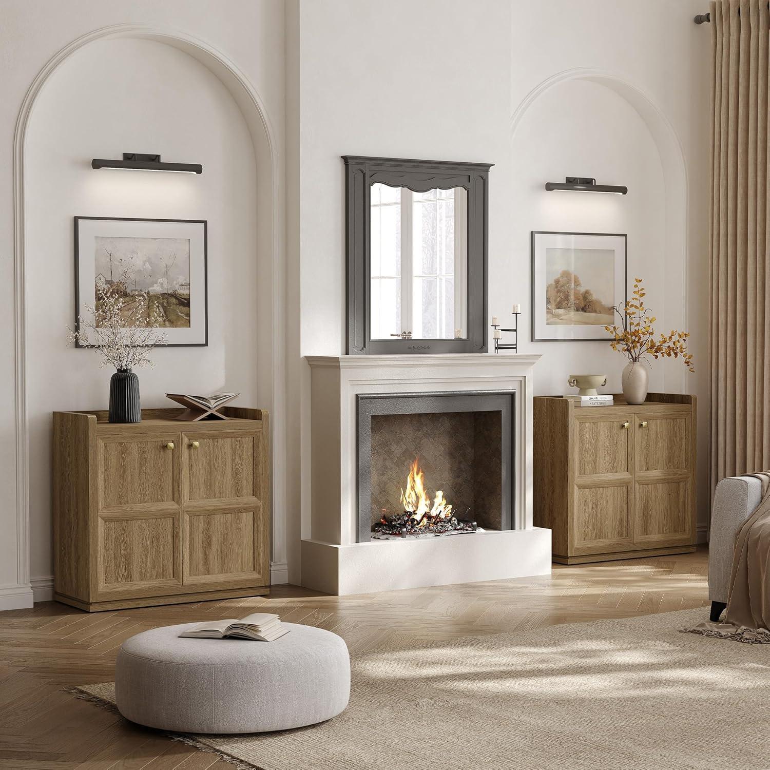 Helio White Sideboards with Doors