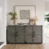 Willow Sideboard Cabinets with Doors, Set of 2