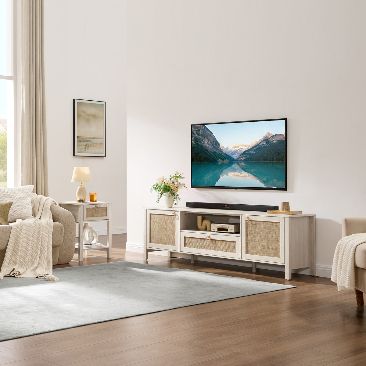 Terra Rattan TV Stand for up to 75Inch TV