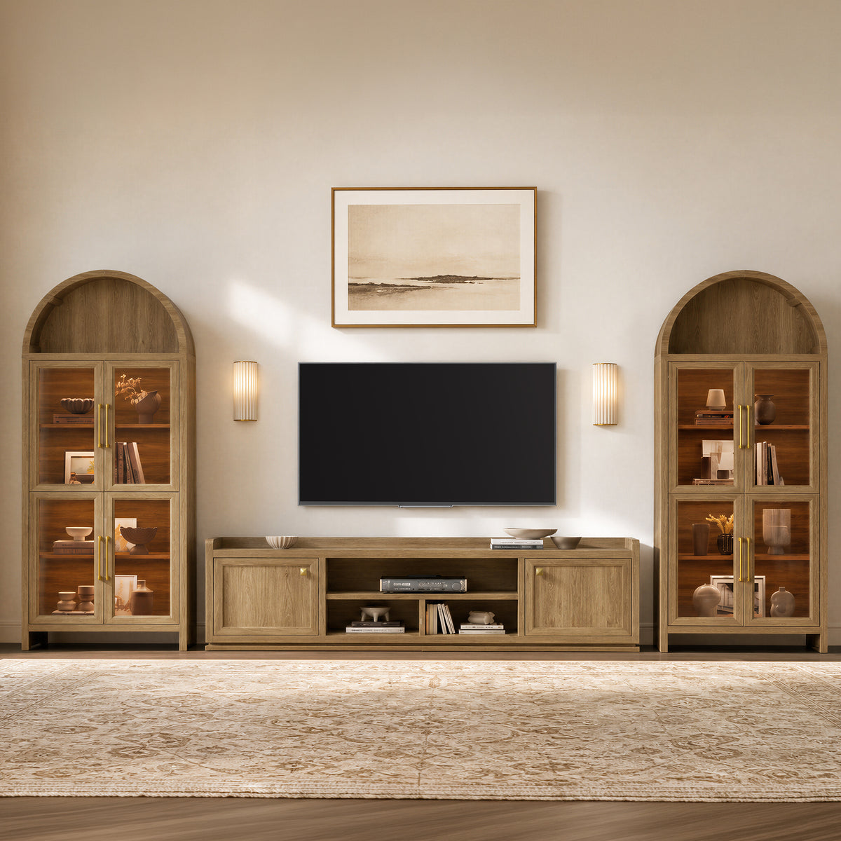 Helio Modern TV Stand with Doors