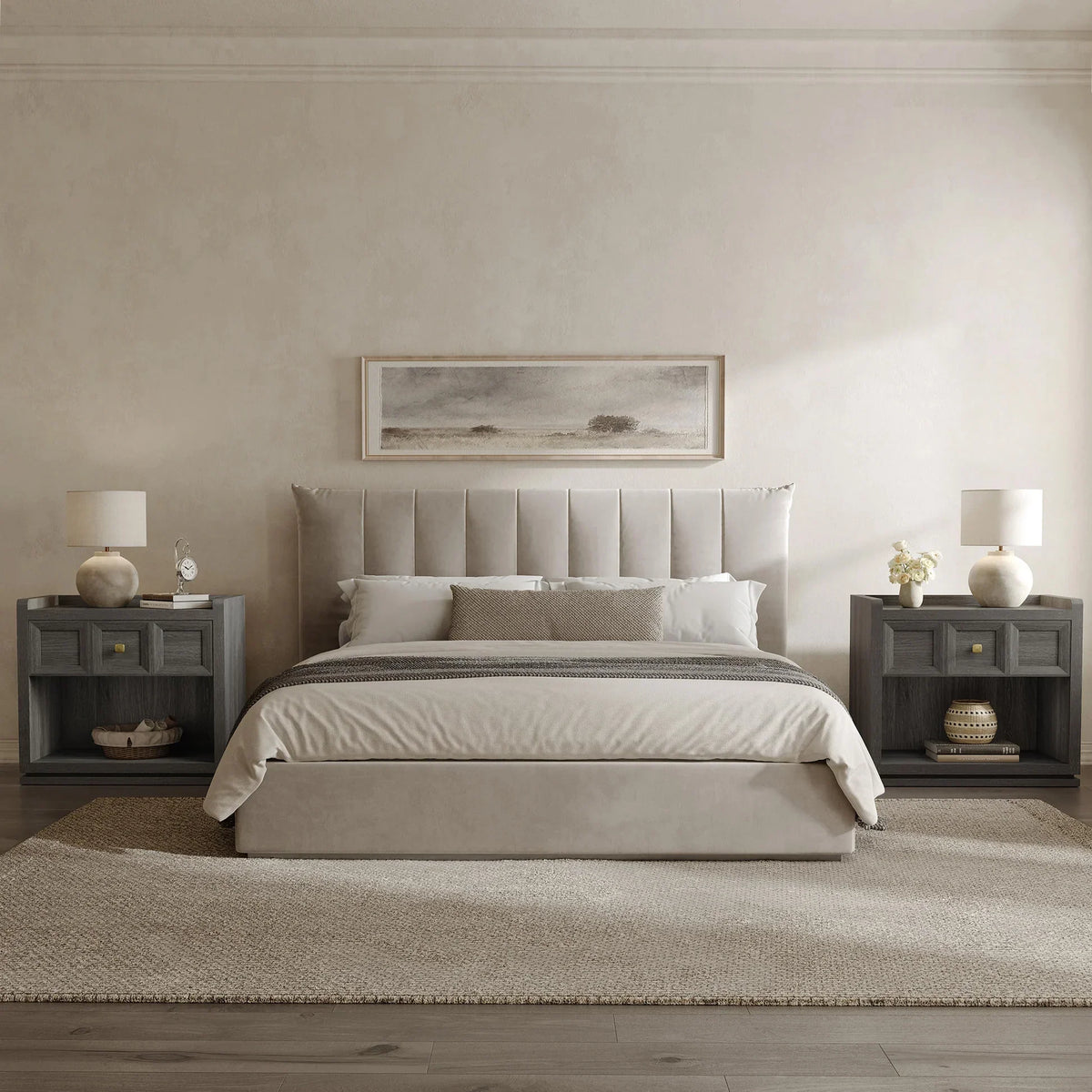 Helio Nightstands Set of 2, 26Inch Wide