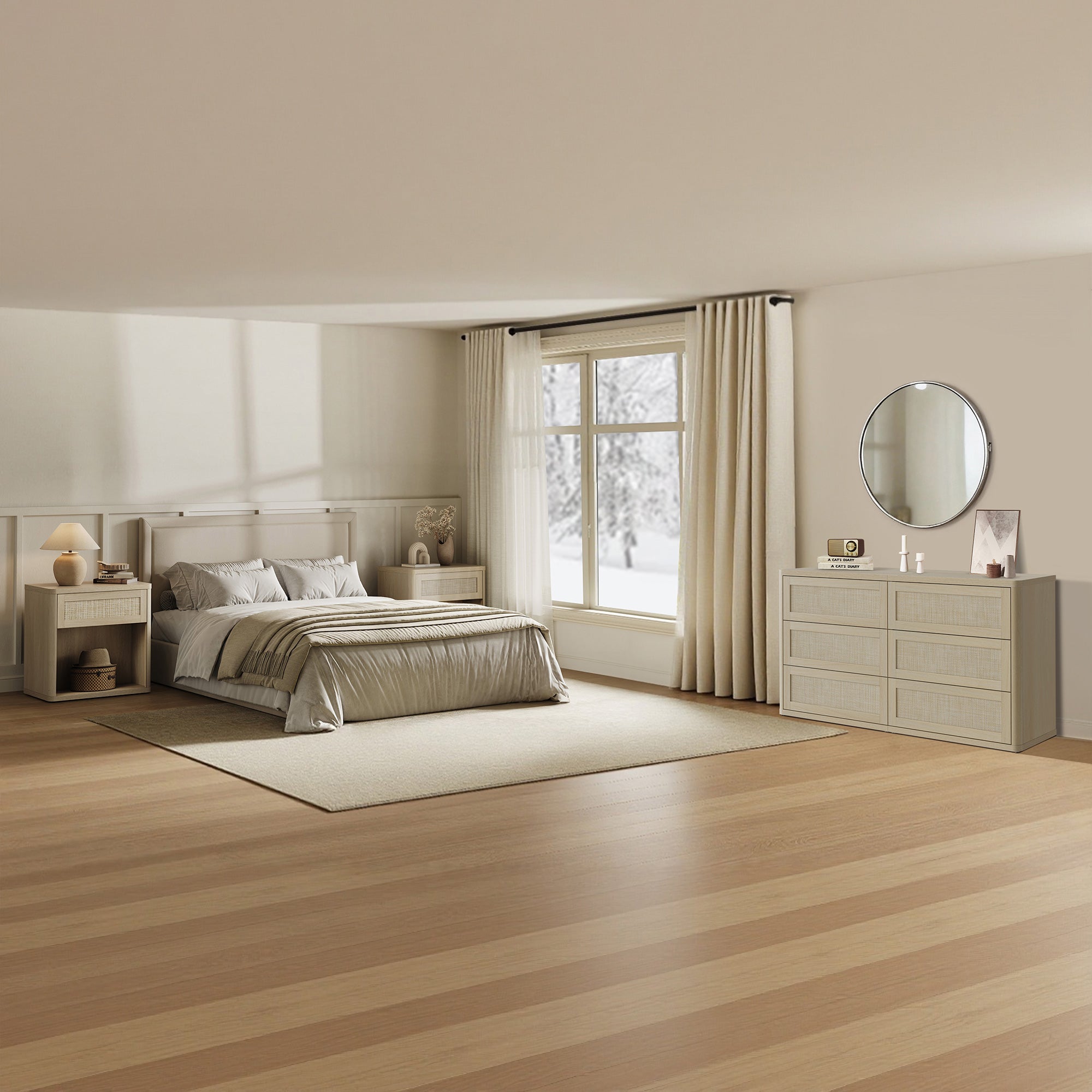 Zura 6-Drawer Dresser and Nightstand Set