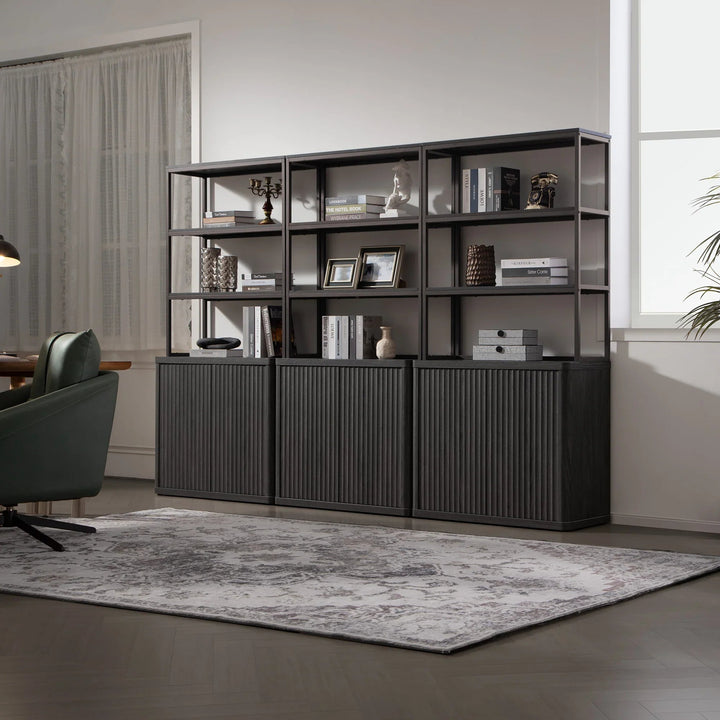 Cas Black Bookshelf, Set of 3
