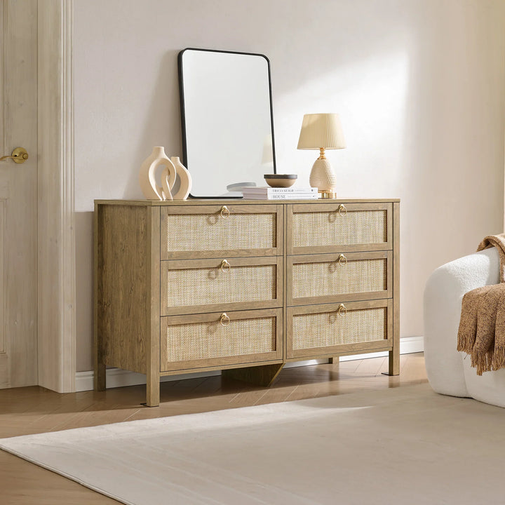 Terra 6 Drawers Dresser And 3 Drawers Nightstands Sets